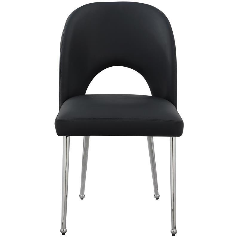 Meridian Furniture Logan Black Vegan Leather Dining Chair (Set of 2)