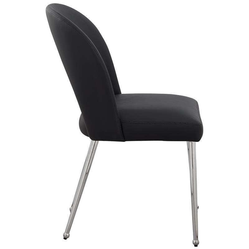 Meridian Furniture Logan Black Vegan Leather Dining Chair (Set of 2)