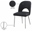 Meridian Furniture Logan Black Vegan Leather Dining Chair (Set of 2)