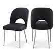 Meridian Furniture Logan Black Vegan Leather Dining Chair (Set of 2)