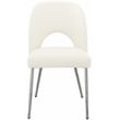 Meridian Furniture Logan Cream Vegan Leather Dining Chair (Set of 2)