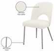Meridian Furniture Logan Cream Vegan Leather Dining Chair (Set of 2)