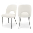 Meridian Furniture Logan Cream Vegan Leather Dining Chair (Set of 2)