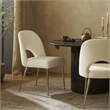 Meridian Furniture Logan Cream Vegan Leather Dining Chair (Set of 2)