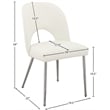 Meridian Furniture Logan Cream Vegan Leather Dining Chair (Set of 2)