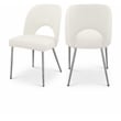 Meridian Furniture Logan Cream Vegan Leather Dining Chair (Set of 2)
