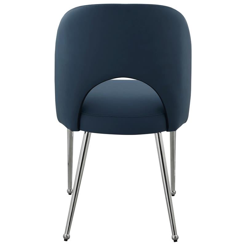 Meridian Furniture Logan Navy Vegan Leather Dining Chair