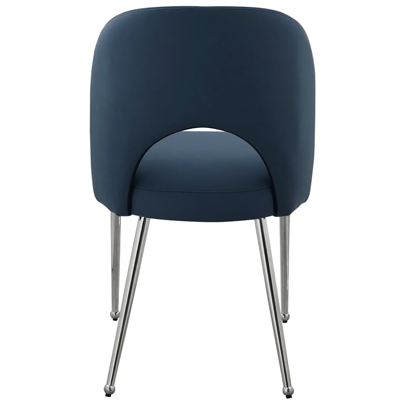 Meridian Furniture Logan Navy Vegan Leather Dining Chair