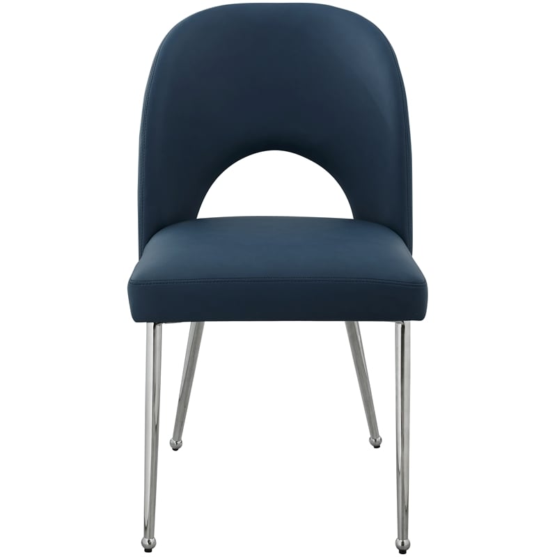 Meridian Furniture Logan Navy Vegan Leather Dining Chair