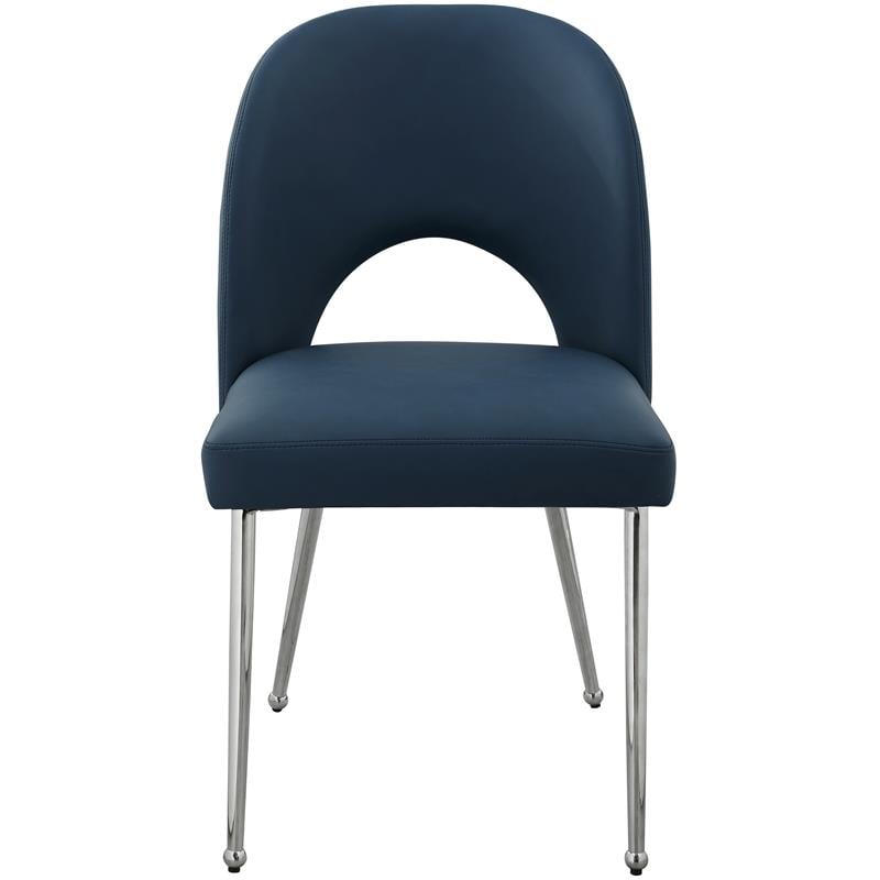 Meridian Furniture Logan Navy Vegan Leather Dining Chair
