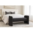 Meridian Furniture Peyton Black Boucle Fabric Bench