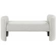 Meridian Furniture Peyton Cream Boucle Fabric Bench