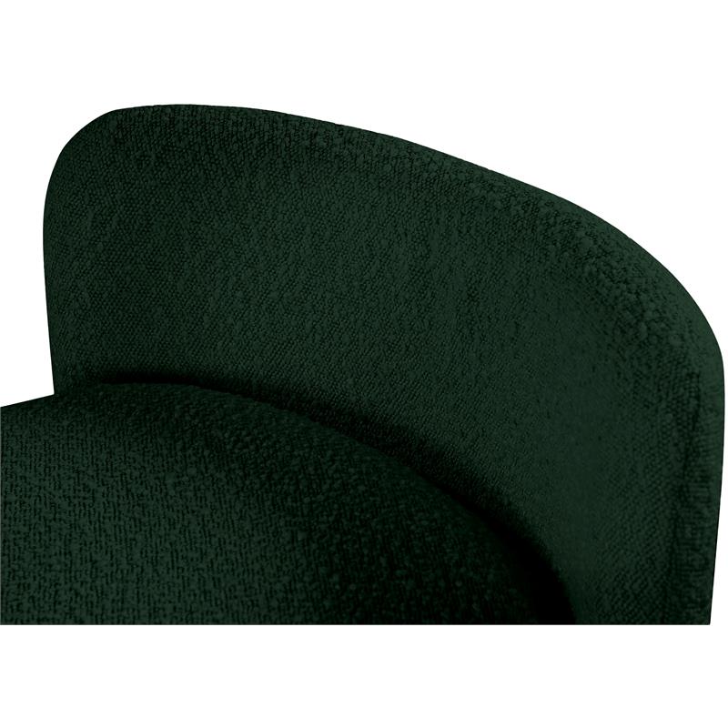 Meridian Furniture Peyton Green Boucle Fabric Bench
