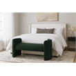 Meridian Furniture Peyton Green Boucle Fabric Bench