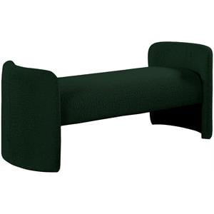 Meridian Furniture Peyton Green Boucle Fabric Bench