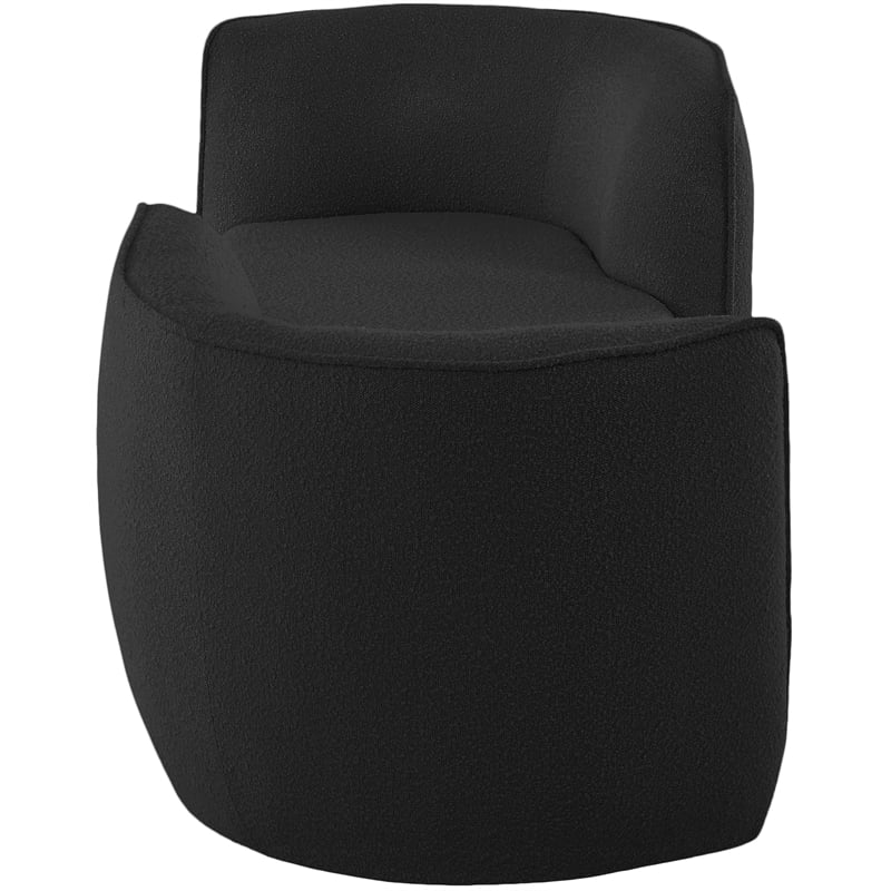 Meridian Furniture Hilton Black Fabric Chaise