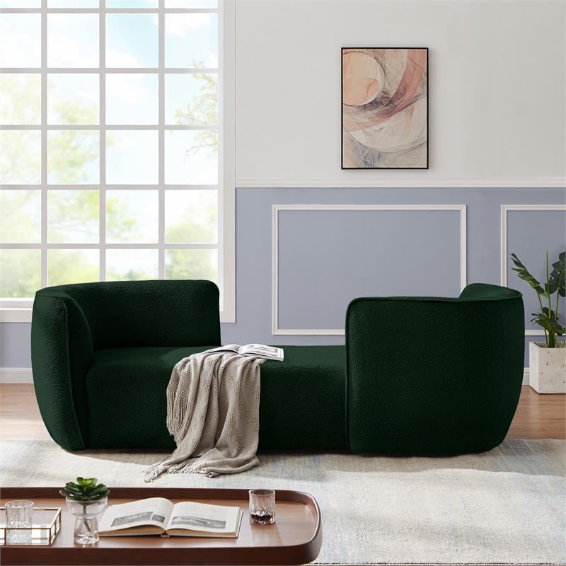 Meridian Furniture Hilton Green Fabric Chaise