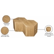 Meridian Furniture Eternal 2-Pc. Natural Oak Wood Coffee Table