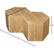 Meridian Furniture Eternal 2-Pc. Natural Oak Wood Coffee Table