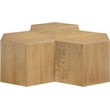 Meridian Furniture Eternal 3-Pc. Natural Oak Wood Coffee Table