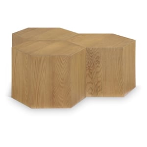 Meridian Furniture Eternal 3-Pc. Natural Oak Wood Coffee Table
