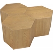 Meridian Furniture Eternal 3-Pc. Natural Oak Wood Coffee Table