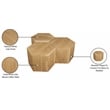 Meridian Furniture Eternal 3-Pc. Natural Oak Wood Coffee Table