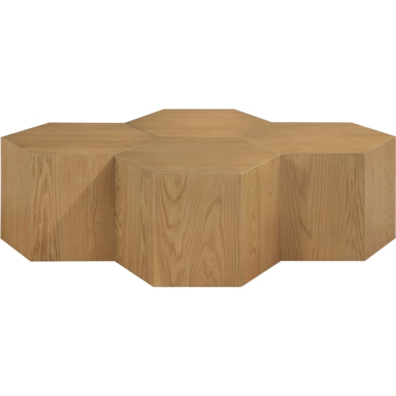 Meridian Furniture Eternal 4-Pc. Natural Oak Wood Coffee Table