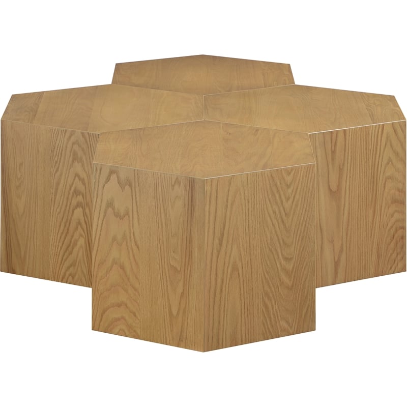 Meridian Furniture Eternal 4-Pc. Natural Oak Wood Coffee Table