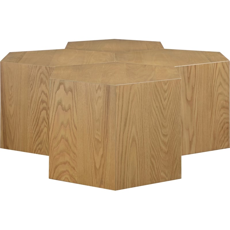 Meridian Furniture Eternal 4-Pc. Natural Oak Wood Coffee Table
