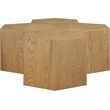 Meridian Furniture Eternal 4-Pc. Natural Oak Wood Coffee Table