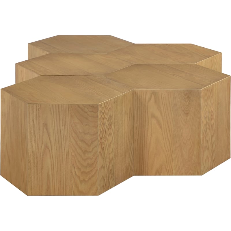 Meridian Furniture Eternal 5-Pc. Natural Oak Wood Coffee Table