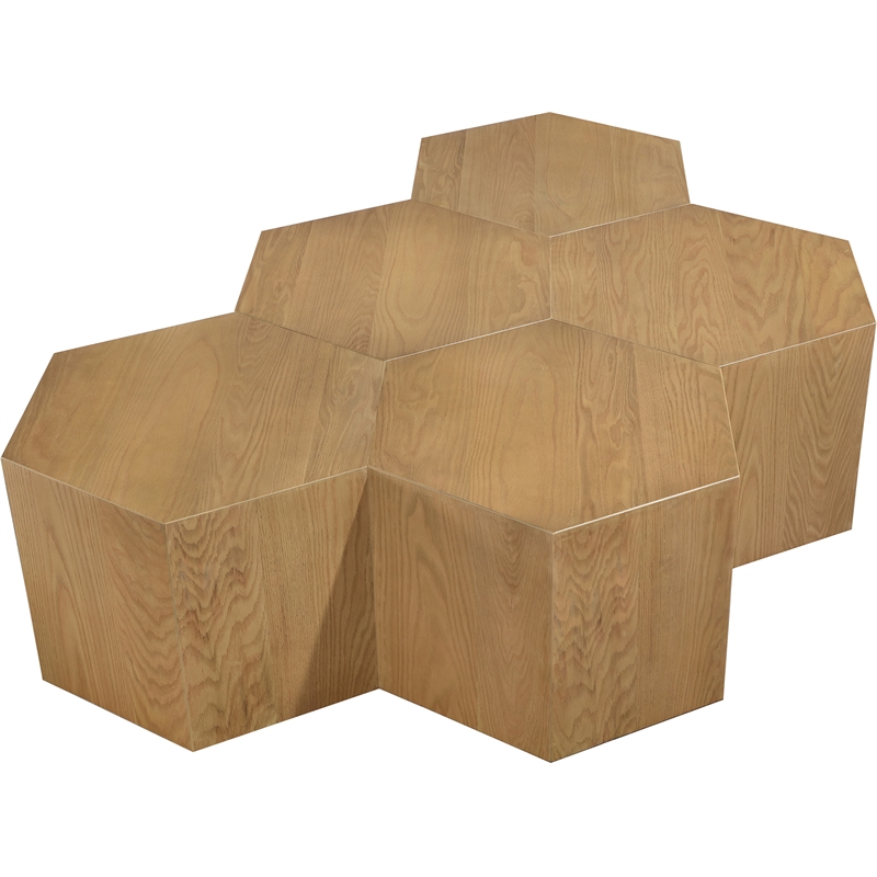 Meridian Furniture Eternal 5-Pc. Natural Oak Wood Coffee Table