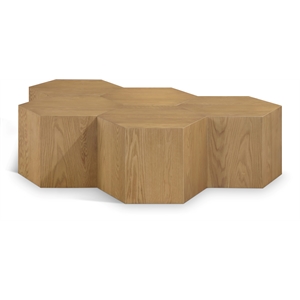 Meridian Furniture Eternal 5-Pc. Natural Oak Wood Coffee Table
