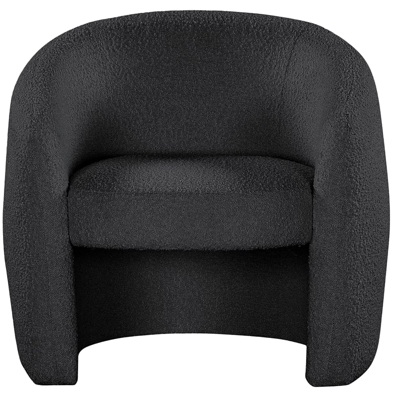 Meridian Furniture Acadia Black Boucle Fabric Accent Chair