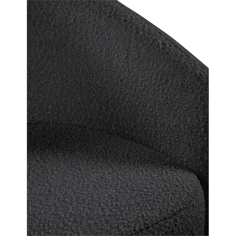 Meridian Furniture Acadia Black Boucle Fabric Accent Chair
