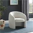 Meridian Furniture Acadia Cream Boucle Fabric Accent Chair