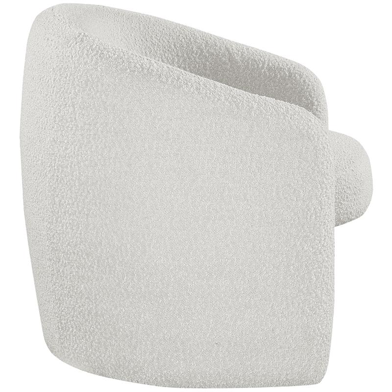 Meridian Furniture Acadia Cream Boucle Fabric Accent Chair