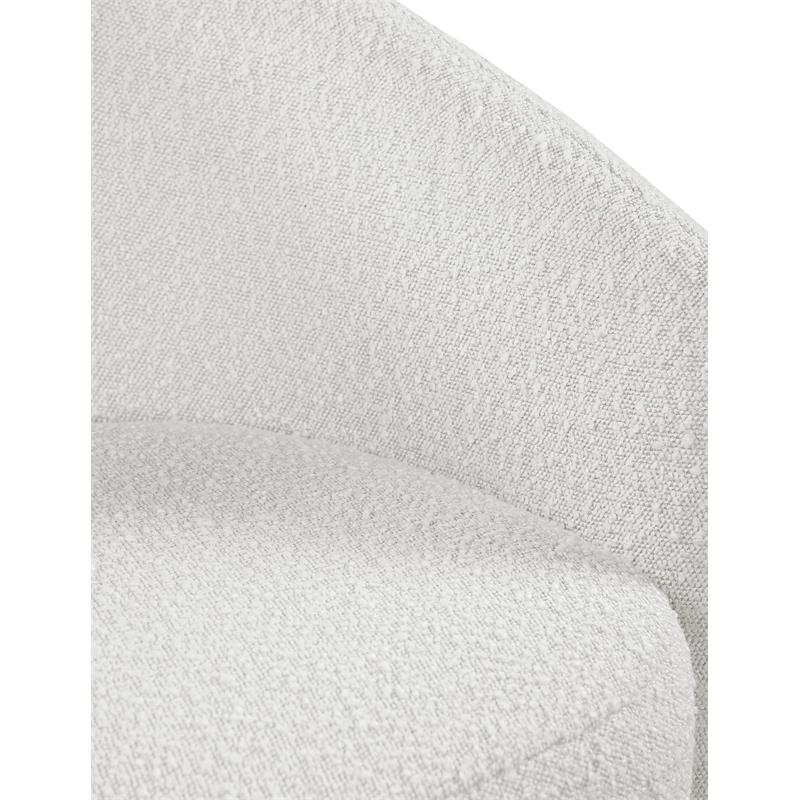 Meridian Furniture Acadia Cream Boucle Fabric Accent Chair