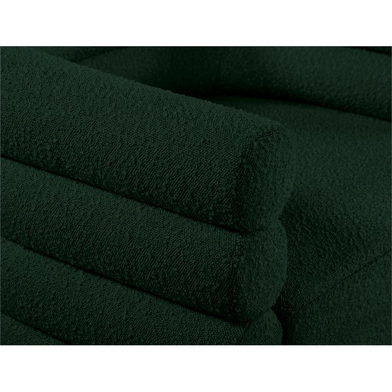 Meridian Furniture Tessa Green Boucle Fabric Swivel Accent Chair
