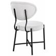 Meridian Furniture Allure Cream Boucle Fabric Dining Chair