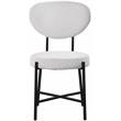 Meridian Furniture Allure Cream Boucle Fabric Dining Chair
