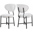 Meridian Furniture Allure Cream Boucle Fabric Dining Chair
