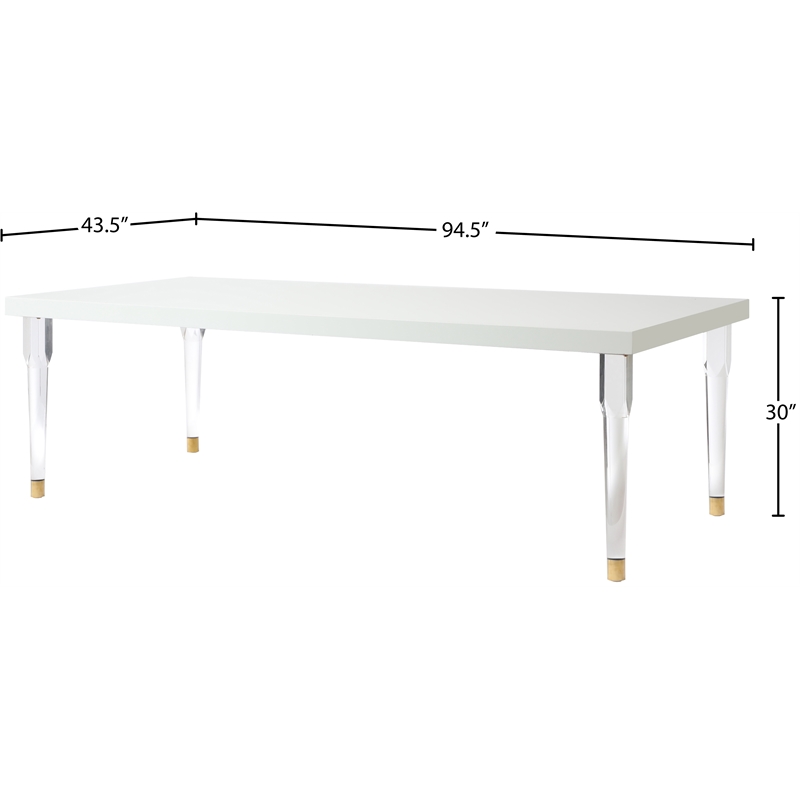Meridian Furniture Bethany White Dining Table