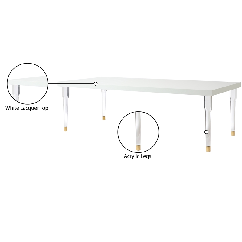 Meridian Furniture Bethany White Dining Table