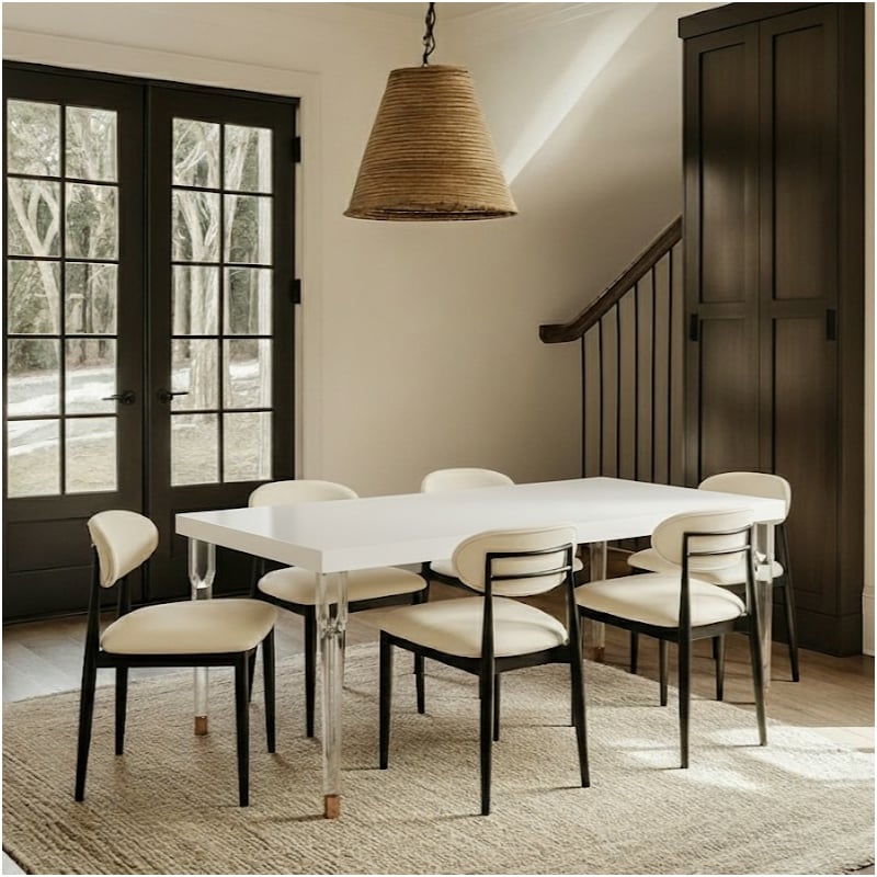 Meridian Furniture Bethany White Dining Table
