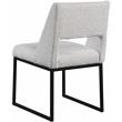 Meridian Furniture Jayce Cream Boucle Fabric Dining Chair
