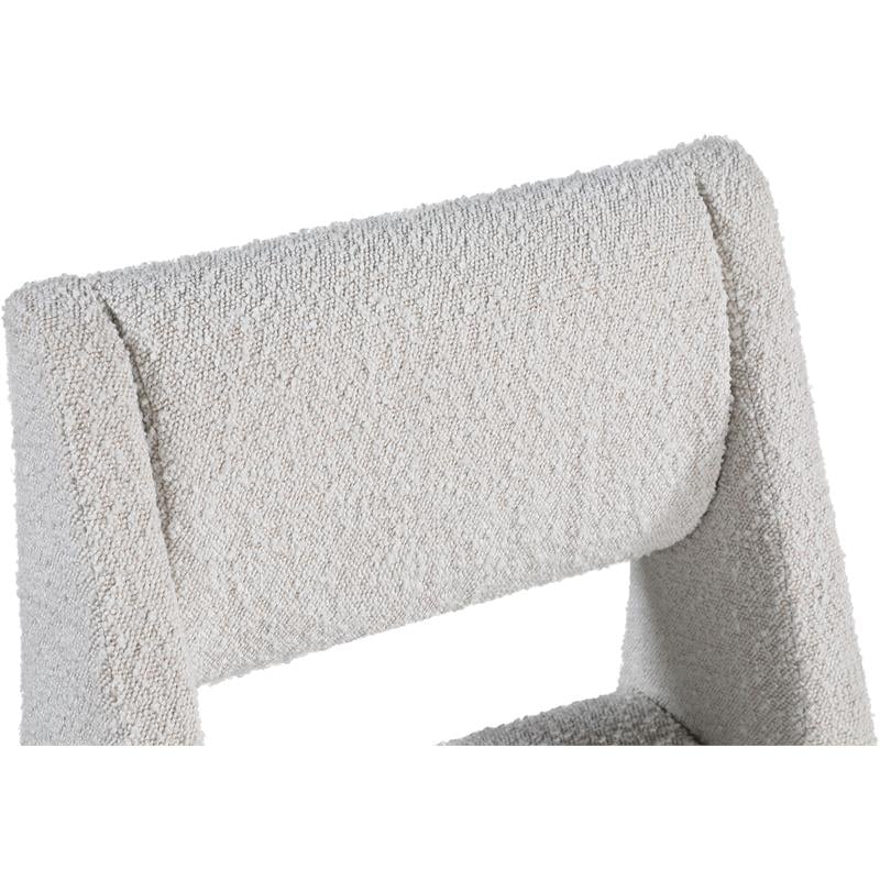 Meridian Furniture Jayce Cream Boucle Fabric Dining Chair