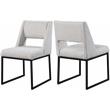 Meridian Furniture Jayce Cream Boucle Fabric Dining Chair