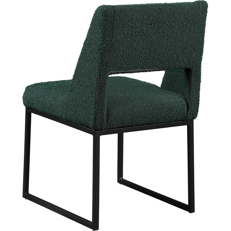 Meridian Furniture Jayce Green Boucle Fabric Dining Chair